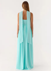 Celestino Scarf Maxi Dress - Aqua