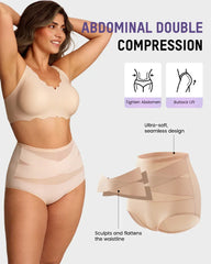 🌸Last Day-Buy 1 Get 3 Packs✨Plus-Size High-Waist Cross Tummy Control Panties