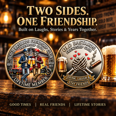 Old Bastards Friendship Club 2026 – Double-Sided Friendship Commemorative Coin, Funny Lifetime Keepsake Gift for Best Friends & Old Buddies