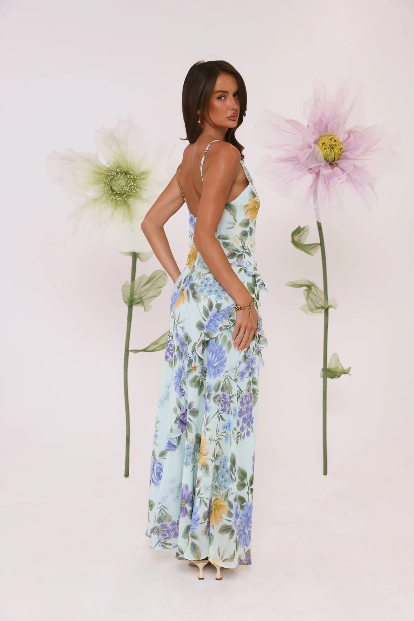 Petals Unfold Maxi Dress Print